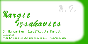 margit izsakovits business card